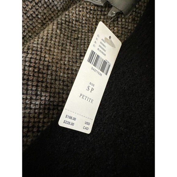 NWT Anthropologie Ferna Plaid Sweater Coat Wool Blend Women's SP Small Petite - Picture 12 of 14